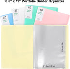 Phyxin Portfolio Binder, 40-Pocket Portfolio Folder 8.5" x 11", Displaying 80 - Image 3
