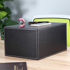 RHCSZ High-end PU Leather Desk Organizer File Cabinet Executive Office Supplies - Image 5