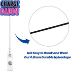 Charge Daddy Funny Badge Reel | Retractable ID Card Badge Holder | Name Tag - Image 5