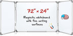 72" x 24" Foldable Whiteboard Dry Erase Board Large Tri Folding Whiteboard by Unknown