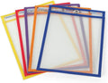 hand2mind Reusable Clear-Vu Dry Erase Pockets for Students, Dry Erase Office Supplies, Teacher Supplies for Classroom, School Supplies, Classroom Supplies (Pack of 5)