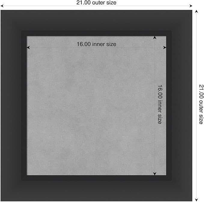 Amanti Art Black Framed Magnetic Board 21x21 Small Vision Board - Image 2
