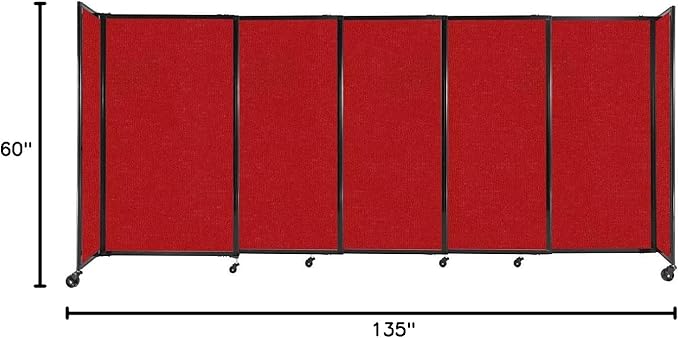 Versare Straightwall Sliding Portable Wall Partition | Freestanding Office - Image 7