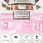 Pink Desk Mat Tokyo Street Desk Mat Anime Japanese Mouse Pad XL Kawaii Large - Image 5