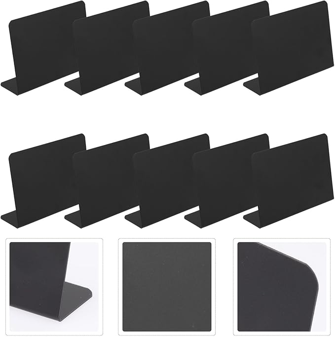 VILLCASE 10pcs Shaped Mini Blackboards Desktop Message Signs - Image 3