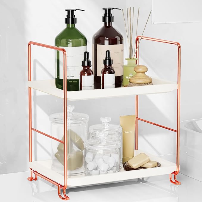 FSyueyun 2-Tier Bathroom Countertop Organizer, Tool-Less Installation Premium by FSyueyun