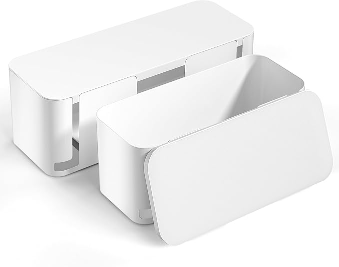 YECAYE 2 Pack Cable Management Box, Pet Friendly Cord Organizer Box by Yecaye