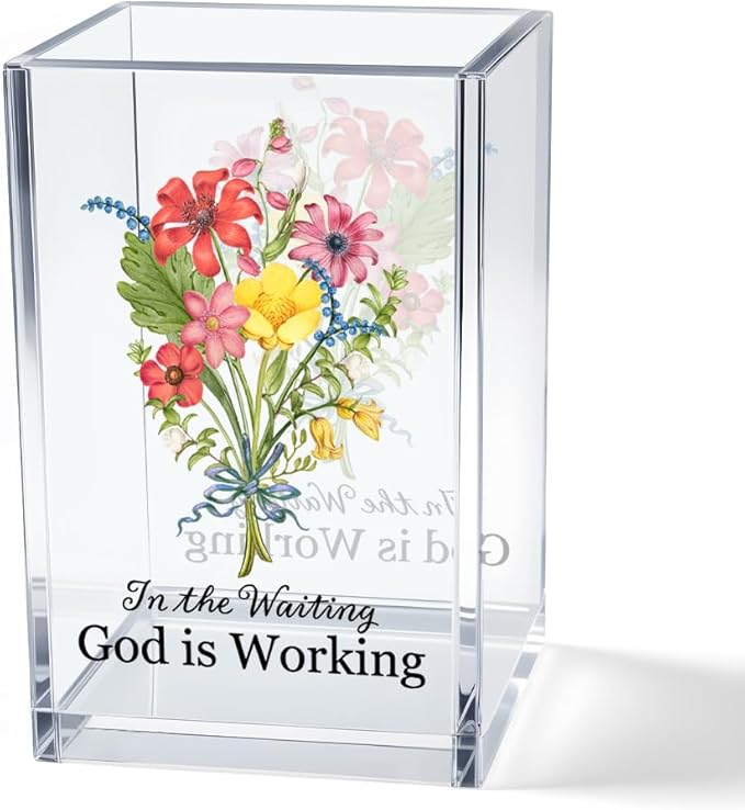 Vgrti in The Waiting God is Working Acrylic Cosmetic Bible Verse Pencil Pen by Unknown