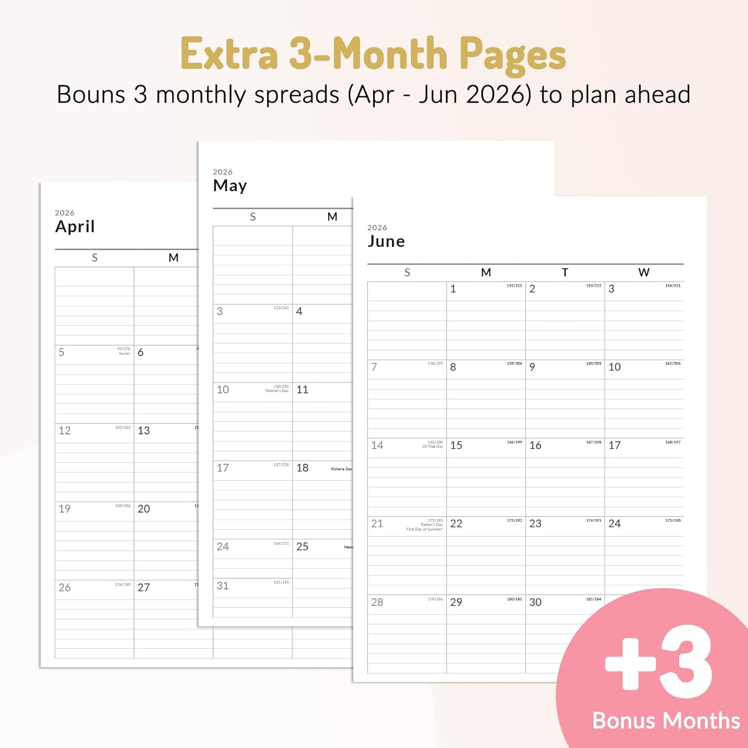 Forvencer Academic Planner 2026-2027, Calendar Jul 2026-Jun 2027, 8.5"x11" | Hardcover Weekly & Monthly Planner, Daily Agenda Book with Tabs, College School Organizer for Student Teacher, Pink