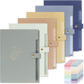 EOOUT 6pcs Expanding File Folders with 5 Pockets, Accordion Folders for Documents, A4 Letter Size Gold-Embossed Floral Plastic File Organizer with Snap Button for School and Office Supplies