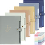 EOOUT 6pcs Expanding File Folders with 5 Pockets, Accordion Folders for Documents, A4 Letter Size Gold-Embossed Floral Plastic File Organizer with Snap Button for School and Office Supplies
