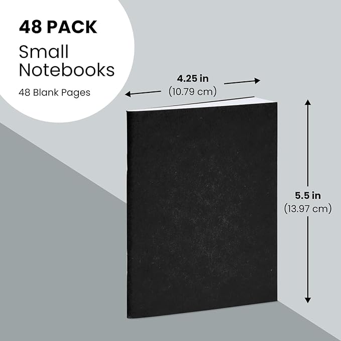 Paper Junkie 48 Pack Unlined Pocket Size Notebook, Mini Journals - Image 3