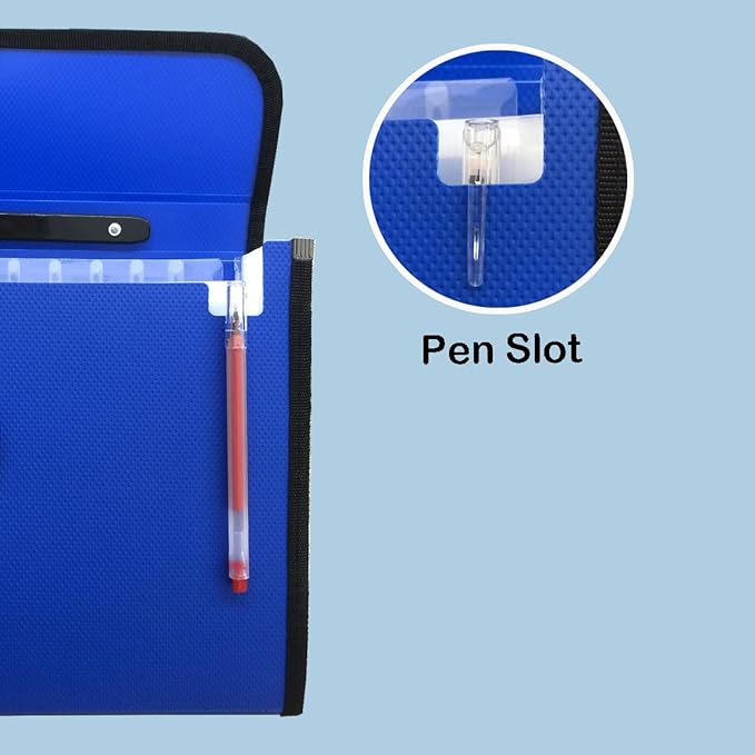 Extra Large Legal Size/Foolscap 12 Pockets Accordion File Organizer - Image 5