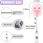 2Pcs Funny Jellyfish Badge Reel Retractable - Image 2