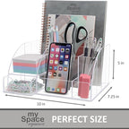 My Space Organizers Clear Acrylic Desk Oganizer, 9 Compartments, Office - Image 6