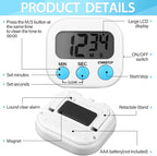 Weewooday 2 Pcs Digital Kitchen Timer Magnetic Timer Bulk On/Off Switch Minute - Image 3