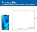 BlueValley Clear Plastic Flyer Sign Holder 8.5 x 11 Standing, Double Sided - Image 2