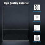 xydstay 6pack 8.5x11 Acrylic, L Shape Clear Plastic, Menu Holder, Unbreakable - Image 8