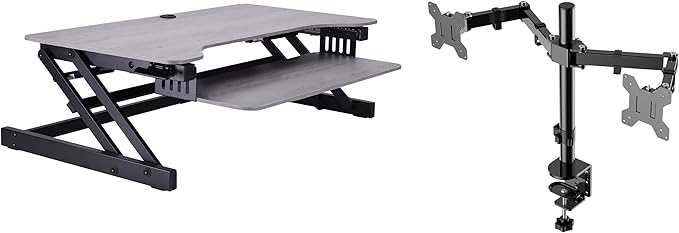 Rocelco 37.5" Height Adjustable Standing Desk Converter by Rocelco