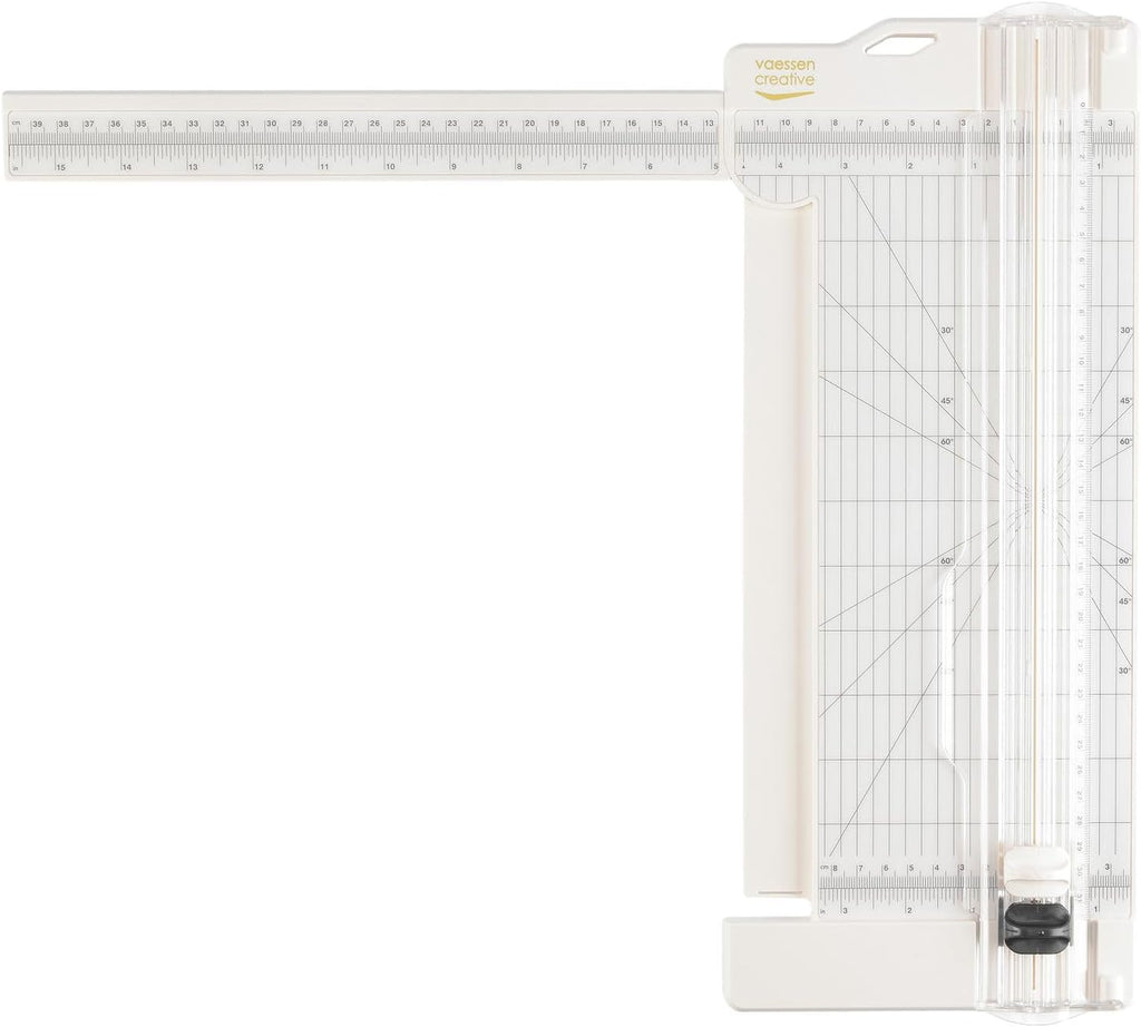 Vaessen Creative Trimmer + Scoring Board 4.5" for Scrapbooking, Cardmaking and Other Paper Crafts, White, 11,4 x 30,5 cm