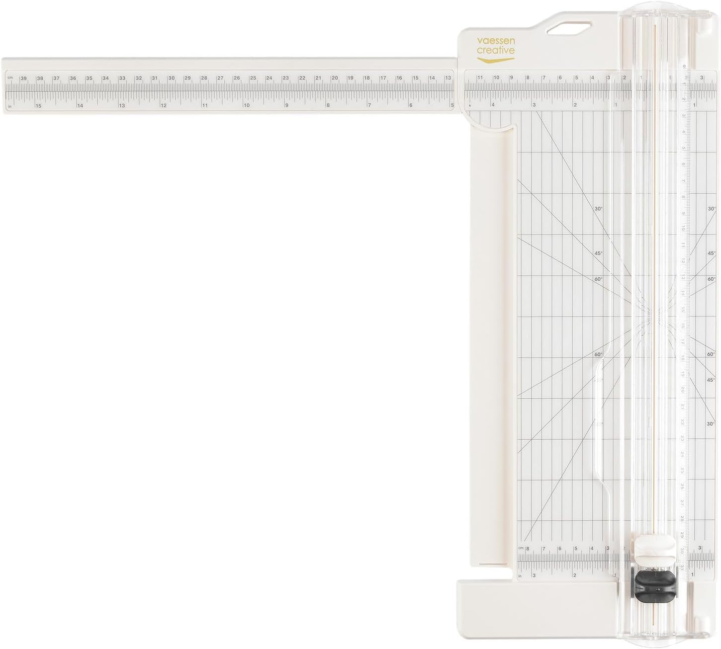 Vaessen Creative Trimmer + Scoring Board 4.5" for Scrapbooking, Cardmaking and Other Paper Crafts, White, 11,4 x 30,5 cm