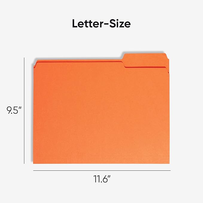Smead Colored File Folder, 1/3-Cut Tab, Letter Size, 100 per Box - Image 2