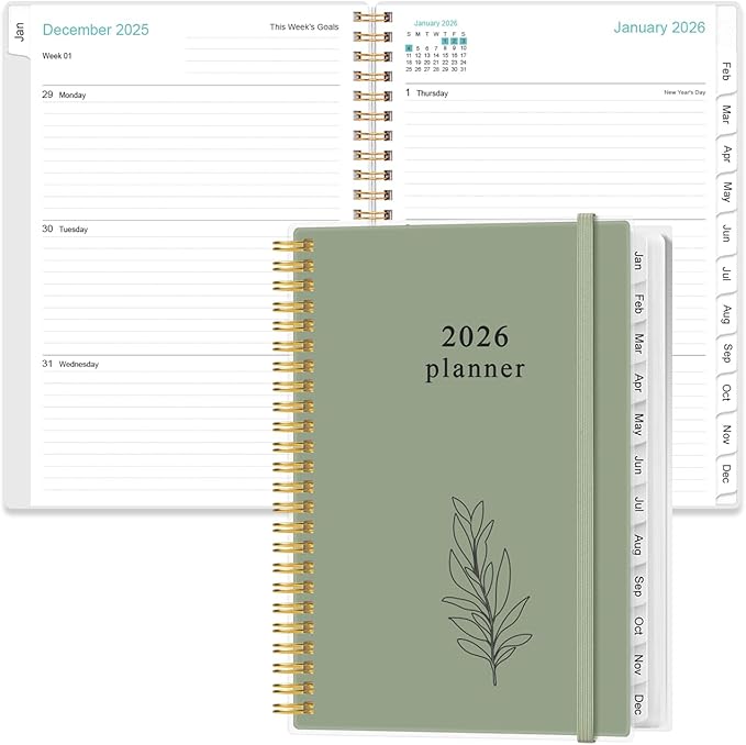 2026 Planner - Planner 2026 from January 2026 - December 2026, Weekly & Monthly by Heveboik
