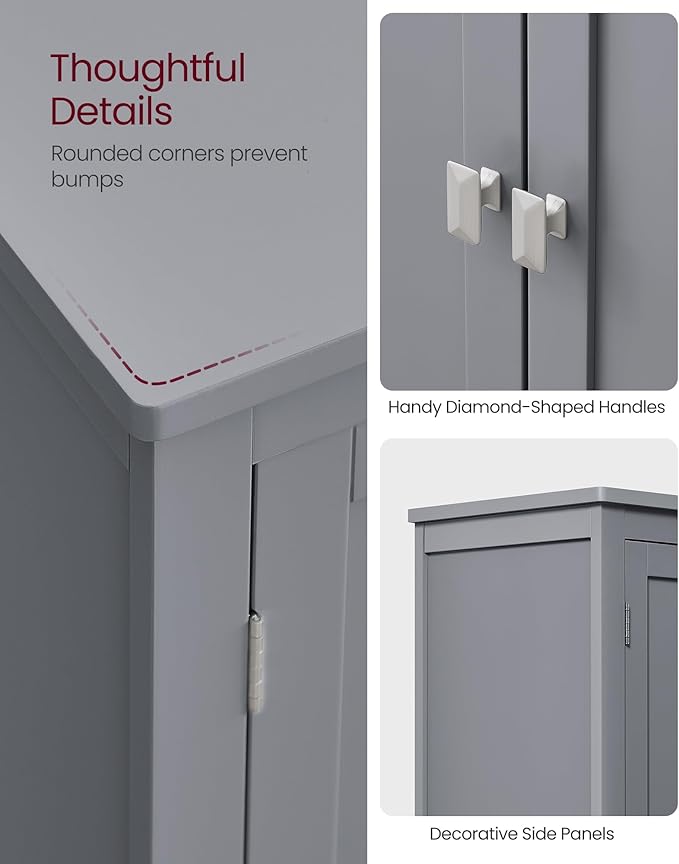 VASAGLE Floor Storage Cabinet, Freestanding Storage Unit - Image 7