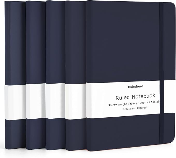 Huhuhero Notebooks Journal, Ruled Notebook, Premium Thick Paper Lined Journal by Huhuhero