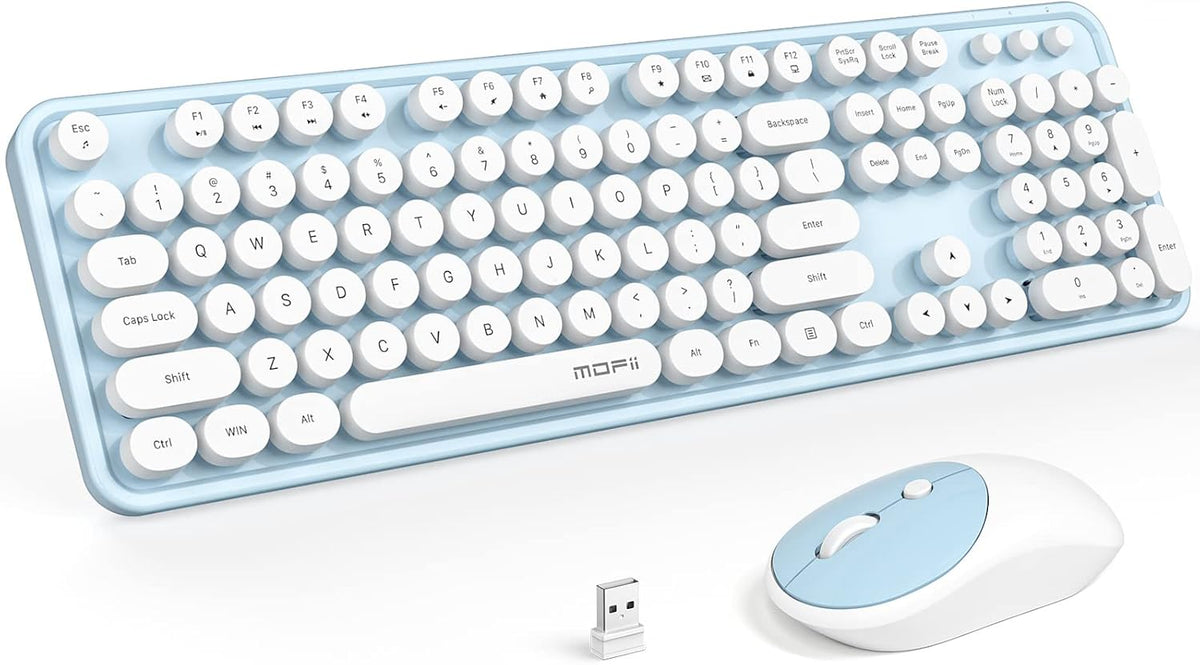 MOFII Wireless Keyboard and Mouse Combo, Computer Full Size 2.4G Plug and Play
