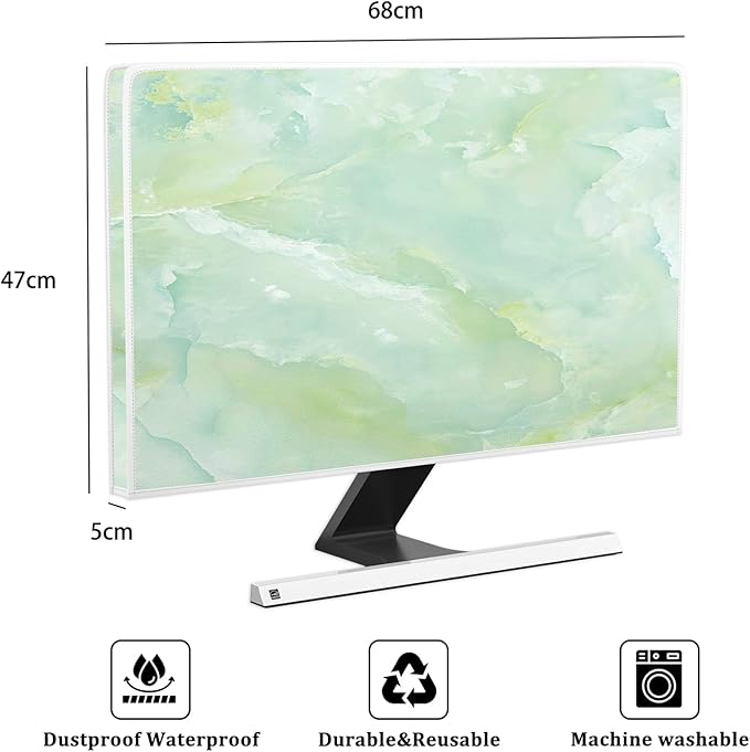 Baocicco Sage Green Marble Waterproof 26, 28 Inch Anti-Static Dustproof - Image 2