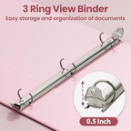 SUNEE 3 Ring Binder 1/2 Inch 1 Pack - Image 3