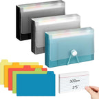 ForraFun 3 Set 3" x 5" Index Card Case Holds 100 Cards Includes Business by Unknown