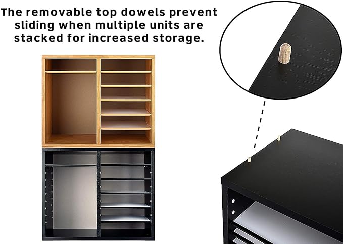AdirOffice Wooden Adjustable Literature Organizer, 12 Compartment Office Mailbox - Image 8