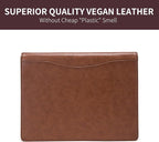 Geslun Personalized Vegan Leather 3 Ring Binder, Custom 8.5 x 11 Letter Size - Image 4