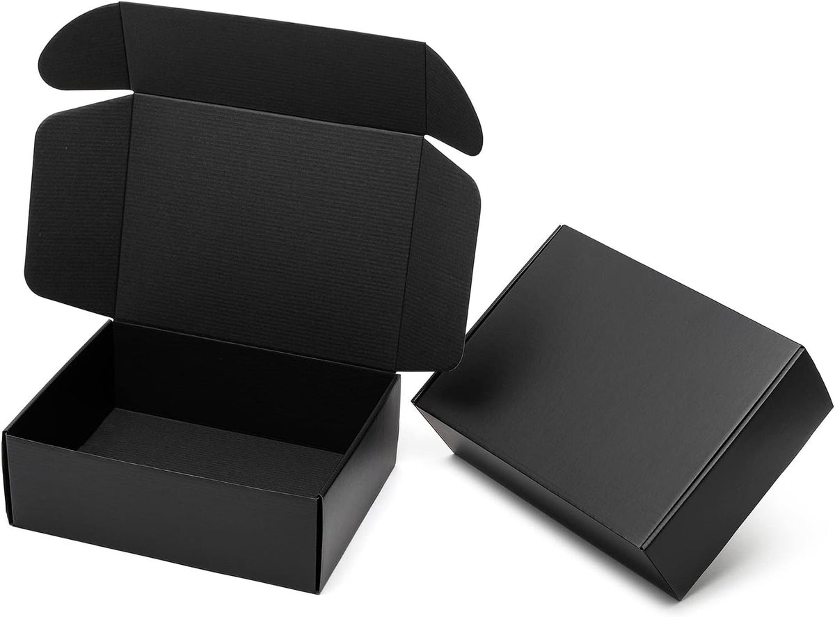 mcfleet 12x9x4" black shipping boxes - 24 pack, main product view