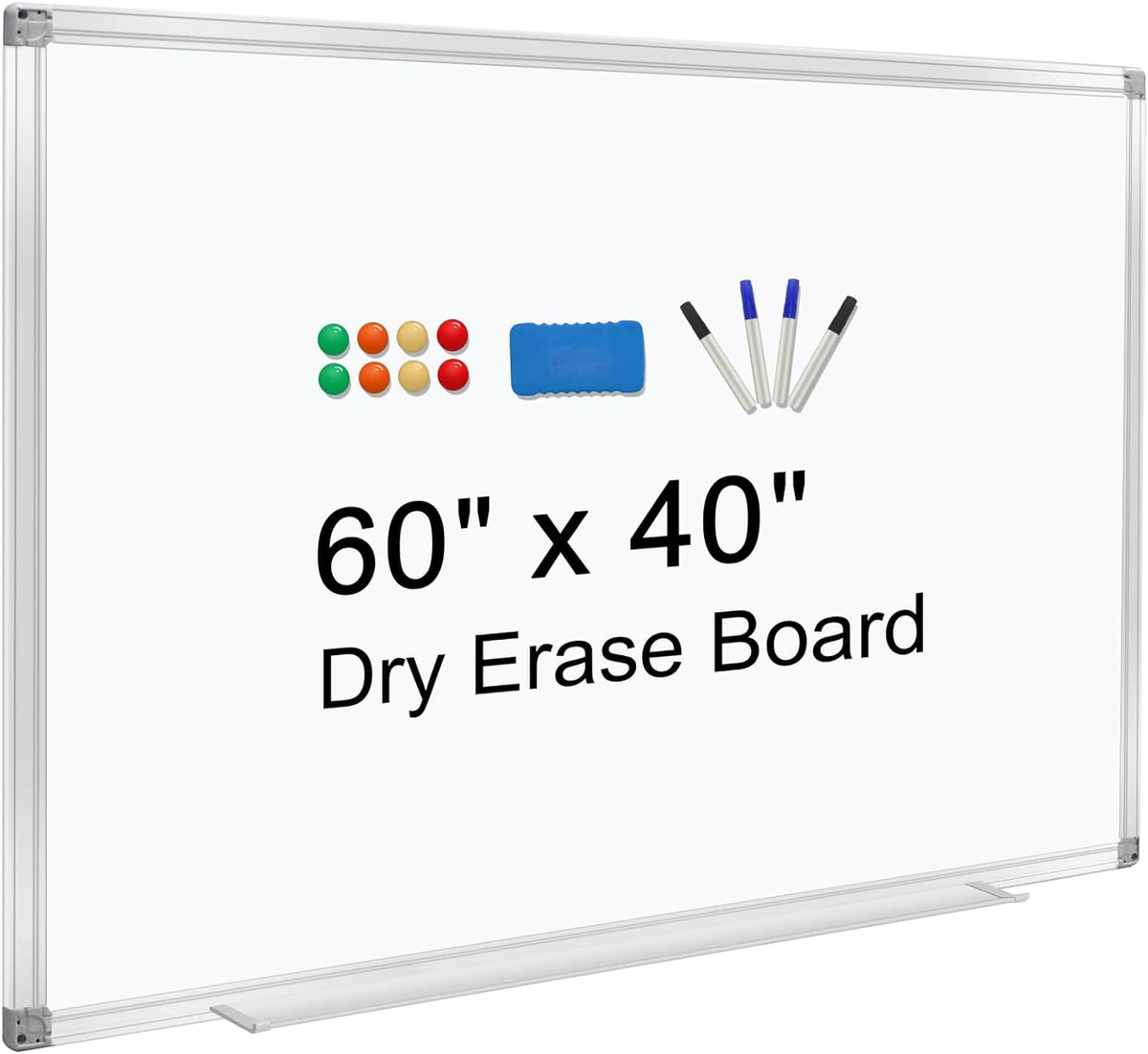 H-Qprobd Dry Erase Board for Wall 60"x40" Aluminum Presentation Magnetic