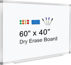 H-Qprobd Dry Erase Board for Wall 60"x40" Aluminum Presentation Magnetic by H-Qprobd