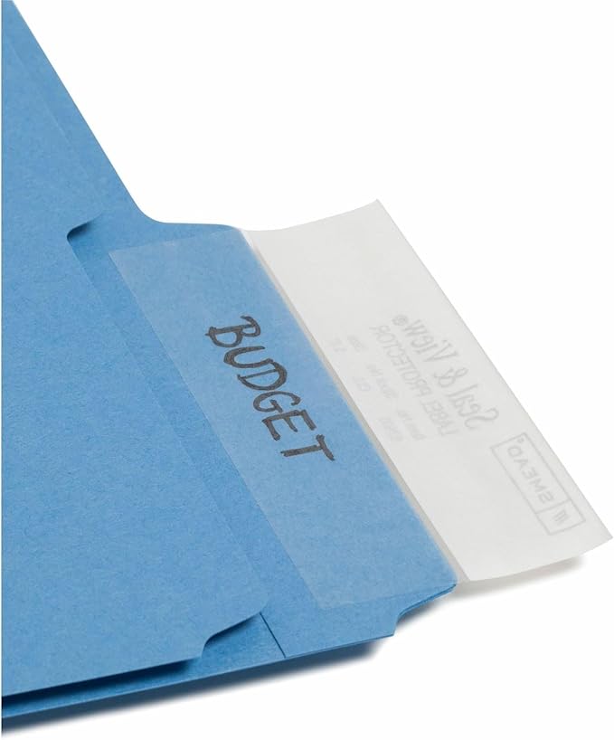 Smead Seal and View® Clear Label Protector, Size 3-1/2x1-11/16-Inches Before - Image 2