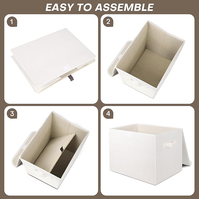 Bagnizer Large 17" 42 Quarts Collapsible Stackable Storage Bins - Image 3