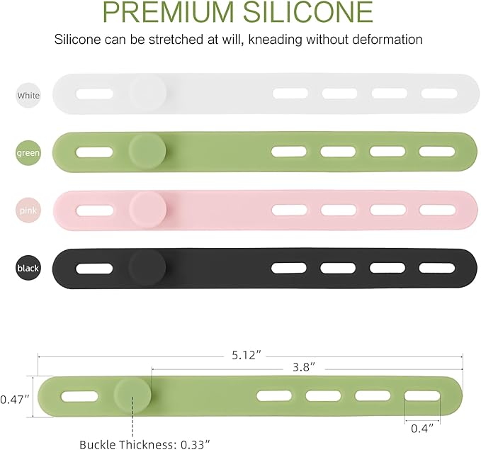 Donruby 24Pcs Silicone Cable Ties - Image 2