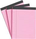AILZFEI Pink Legal Pad Note Pads 8.5 x 11 inch, Wide Ruled Clear Print Writing by Unknown