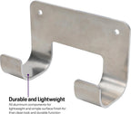 universal trailer and garage organizer kit, aluminum storage showing dimensions