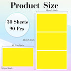 STARLIBOO Removable Colored Labels Stickers, 3X5 Inch Removable Large Label - Image 2