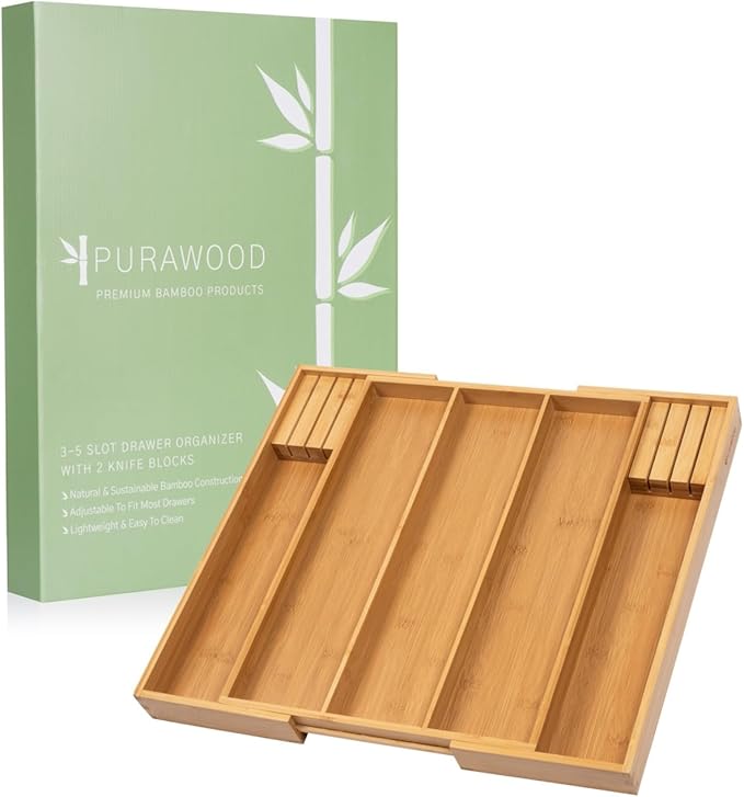 Purawood Kitchen Drawer Organizer - Image 2