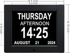 TMC 8 Inch Dementia Clock for Seniors – Large Auto-Dimming Calendar Display - Image 9