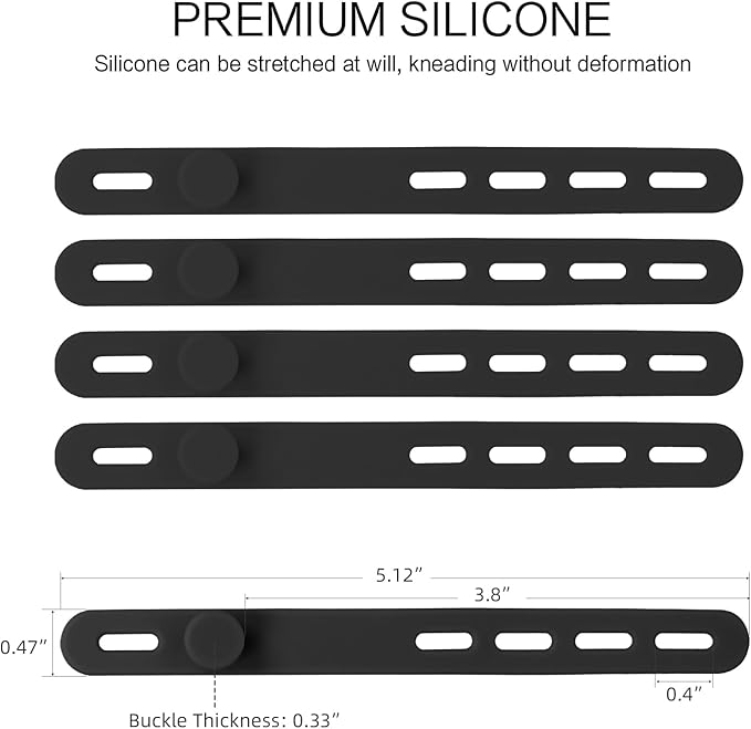 Donruby 24Pcs Silicone Cable Ties - Image 2