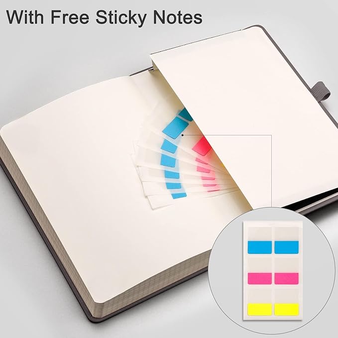 EMSHOI Graph Paper Notebook 256-Page A5 Grid Journal, PU Leather Hardcover - Image 5