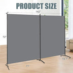 Room Divider 2 Panel Large Privacy Screens, Tall 6FT Partition Room Dividers - Image 6