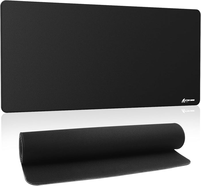 ATTACK SHARK CM02Pro Gaming Mouse Pad for Esports Speed Large Mouse mats for Desk Waterproof Surface Stitched Edges and Anti-Slip Rubber Base Size XXL Laminate 35.43” x 15.75” x 0.16” Black
